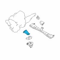 OEM 2004 Nissan Pathfinder Engine Mounting Bracket, Left Diagram - 11233-4W002