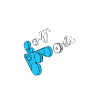 OEM Jeep Comanche Belt-Accessory Drive Diagram - 53010234