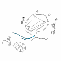 OEM 2013 BMW X6 Bowden Cable, Hood Mechanism Diagram - 51-23-7-184-456