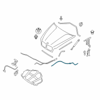 OEM BMW X5 Rear Bowden Cable Diagram - 51-23-7-184-452