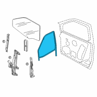 OEM 2018 Ram ProMaster City WEATHERST-FRT Door Glass Run Lt Diagram - 68453757AA