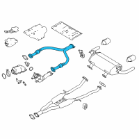 OEM 2018 Infiniti Q50 Front Exhaust Tube Assembly Diagram - 20020-4GF0A