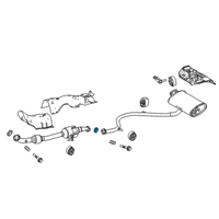 OEM 2019 Toyota Corolla Muffler & Pipe Gasket Diagram - 17451-F2010