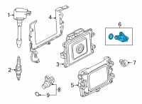 OEM 2020 Honda Civic Sensor Assembly, Crank Diagram - 37500-5BA-A01