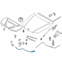 OEM 2013 BMW 135is Front Bowden Cable Diagram - 51-23-7-184-603