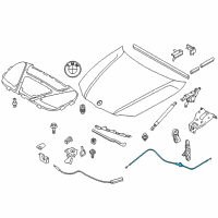 OEM BMW 335is Rear Bowden Cable Diagram - 51-23-7-201-904