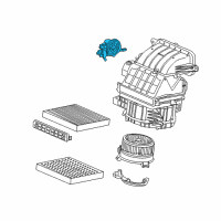 OEM Honda Civic Motor Assembly, Fresh/Recirculating Diagram - 79350-TS8-A01