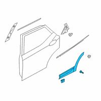 OEM Hyundai GARNISH Assembly-RR Dr Side, RH Diagram - 87732-S2200