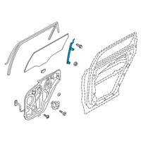 OEM 2022 Hyundai Santa Fe Channel Assembly-Rear Door Rear, LH Diagram - 83550-S2000