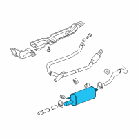 OEM 2006 Dodge Ram 1500 Exhaust Muffler Diagram - 55366126AD