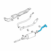 OEM 2006 Dodge Ram 1500 Exhaust Tail Pipe Diagram - 55366127AE