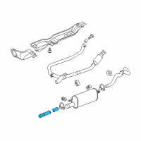 OEM 2007 Dodge Ram 1500 Exhaust Extension Pipe Diagram - 55398895AA