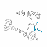 OEM 2006 Toyota Avalon ABS Sensor Wire Diagram - 89543-07030