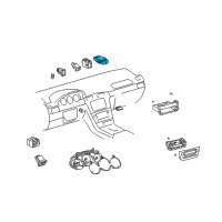 OEM 2004 Lexus ES330 Switch Assy, Hazard Warning Signal Diagram - 84332-33060