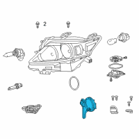 OEM 2014 Lexus RX450h Computer Sub-Assembly, HEADLAMP Diagram - 81107-75020