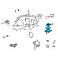 OEM Lexus RX350 Headlight Motor Diagram - 8110548B10