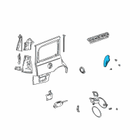 OEM 2003 Saturn LW200 Liner, Rear Wheelhouse Panel Diagram - 24411772