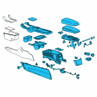 OEM Chevrolet Volt Console Assembly Diagram - 22815364