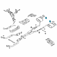 OEM 2018 Kia Stinger Hanger-Exhaust Pipe Diagram - 287613M000