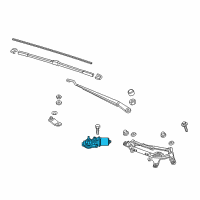 OEM 2015 Honda Fit Motor, Front Wiper Diagram - 76505-T0A-J01