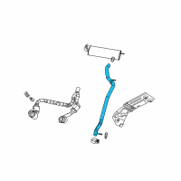 OEM 2008 Jeep Wrangler Exhaust Extension Pipe Diagram - 52059938AI