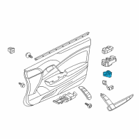 OEM Honda HR-V Switch Assembly, Remote Control Mirror Diagram - 35190-T5A-E01