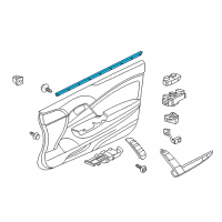 OEM 2015 Honda Civic Weatherstrip Assy., L. FR. Door (Inner) Diagram - 83552-TS8-A01