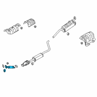 OEM 2021 Kia Rio Front Muffler Assembly Diagram - 28610H9300