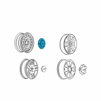 OEM 2008 Chevrolet Impala Hub Cap Diagram - 9597539