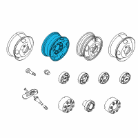 OEM 2016 Ford F-250 Super Duty Wheel, Alloy Diagram - DC3Z-1007-D