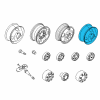 OEM 2016 Ford F-250 Super Duty Spare Wheel Diagram - AC3Z-1015-A