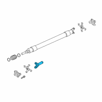 OEM Ford F-250 Super Duty Slip Yoke Diagram - HC3Z-4841-D