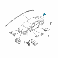 OEM 2009 Mercury Sable Side Sensor Diagram - 8C3Z-14B004-A