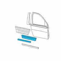 OEM 2006 Ford Freestar Body Side Molding Diagram - 4F2Z-1720878-CAPTM