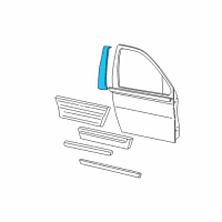 OEM 2006 Mercury Monterey Window Molding Diagram - 3F2Z-1620554-BAA