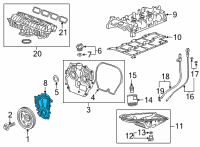 OEM 2021 Cadillac XT4 Lower Timing Cover Diagram - 55486913