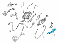 OEM 2021 BMW M850i xDrive Gran Coupe Outer Right Primed Door Handle Diagram - 51-21-9-491-462