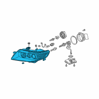 OEM 2004 Acura TSX Right Headlight Diagram - 33101-SEC-A12