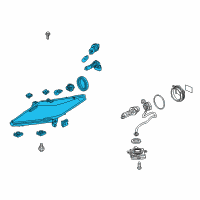 OEM 2010 Acura ZDX Headlight Unit Diagram - 33101-SZN-A01