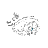 OEM Lexus RX350 Sensor Assy, Side Air Bag, LH Diagram - 89830-0E010