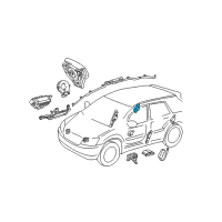 OEM Lexus RX350 Sensor, Air Bag, Rear RH Diagram - 89833-48020