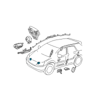 OEM Lexus RX350 Sensor, Air Bag, Front Diagram - 89173-49295