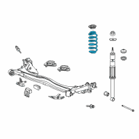 OEM 2012 Honda Insight Spring, Rear Diagram - 52441-TM8-A21