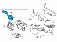 OEM Ford Maverick Signal Switch Diagram - LB5Z-13341-AA