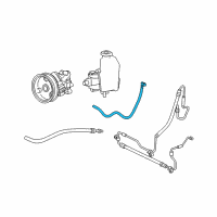 OEM 2006 Jeep Grand Cherokee Hose-Power Steering Return Diagram - 52124131AB