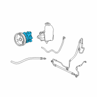 OEM Jeep Grand Cherokee Power Steering Pump With Pulley Diagram - 5290778AA