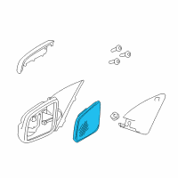 OEM Chevrolet Caprice Glass, Outside Rear View Mirror (W/Backing Plate) Diagram - 92214580