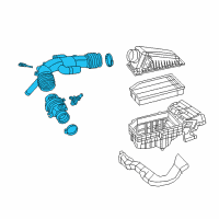 OEM Jeep Wrangler Air Cleaner Hose Diagram - 68409874AB