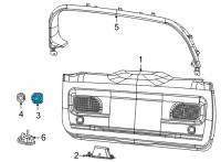 OEM 2021 Jeep Grand Cherokee L Lamp-Cargo Diagram - 68430407AB
