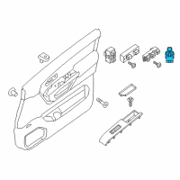 OEM 2019 Nissan Titan XD Switch Mirror Control Diagram - 25570-1AM1A